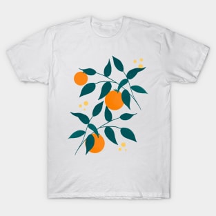 teal orange tree branches T-Shirt